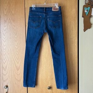Levi’s 510 skinny fit dark denim jeans size 16 boy’s 28 x 28 riveted 5 pocket